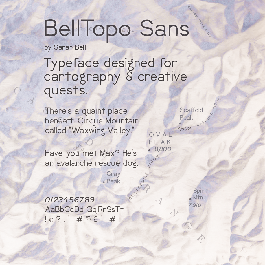 BellTopo Sans font preview