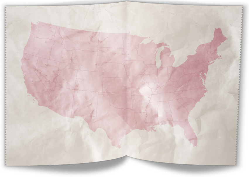 Vector graphic design to look like map on wax paper