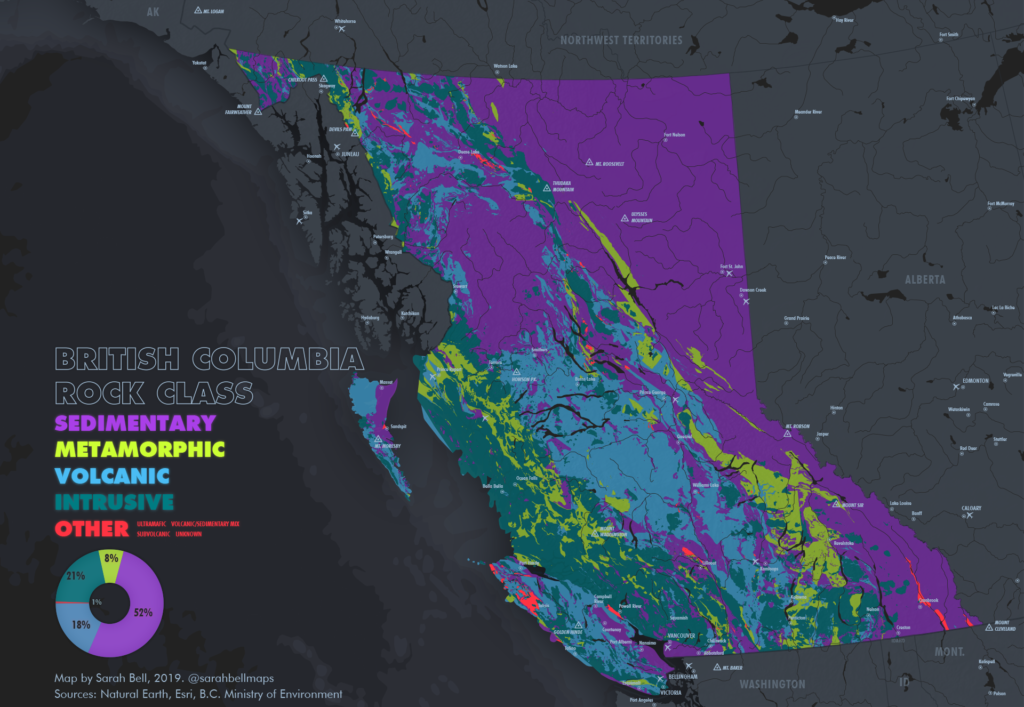 geologic composition of British columbia map