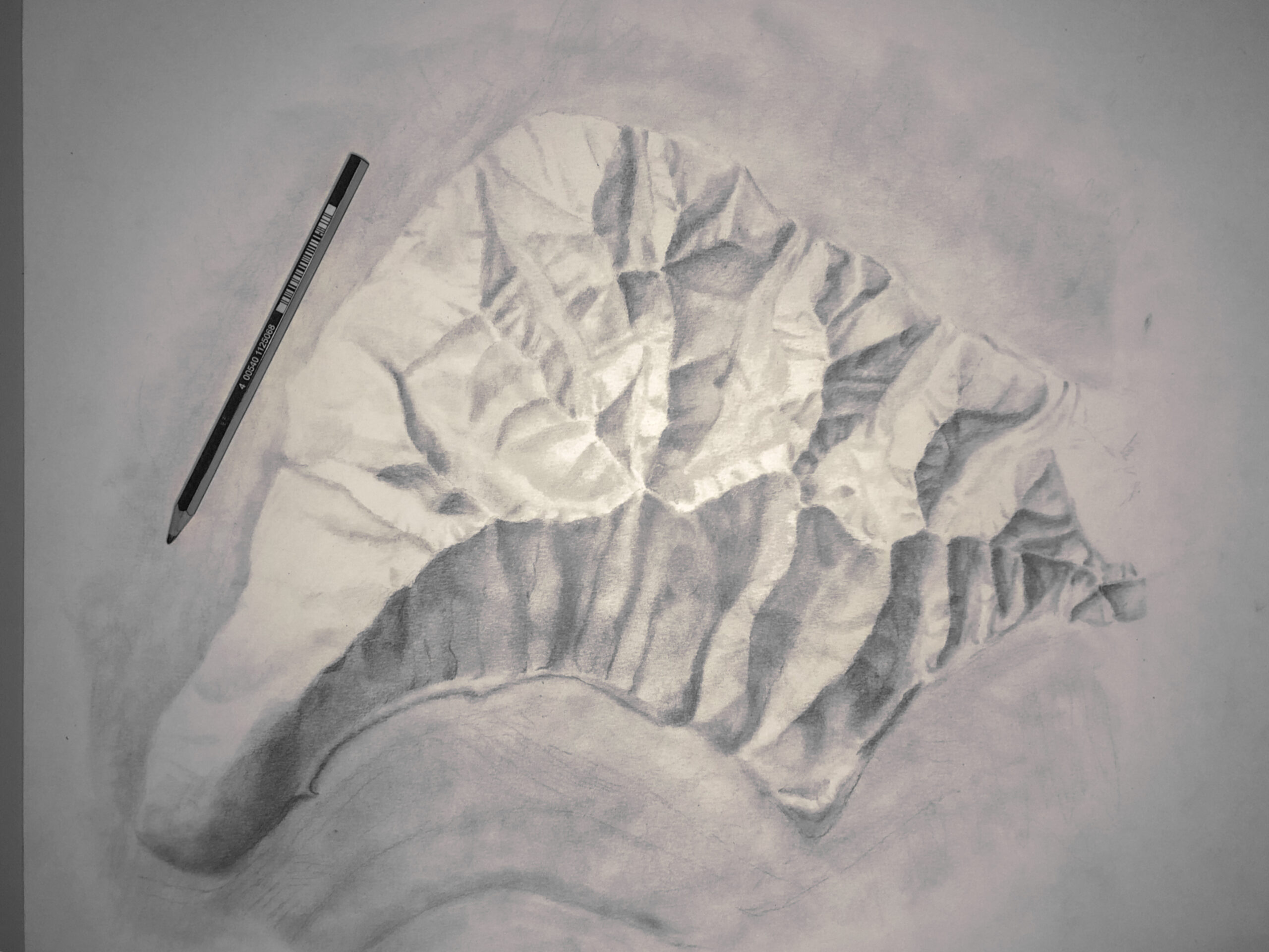 Hand drawn Hillshade of mountain near Anchorage Alaska with Knik Glacier
