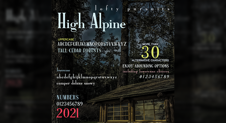 Preview of High Alpine on a mock-up magazine cover